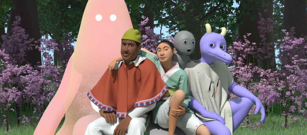 Characters from Kat and Ben or Ben and Kat go to Little Lake Fountain. Character models and environment by Nicholas Dimas.